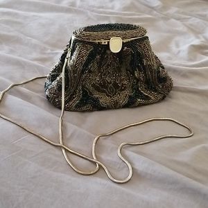La Regale Beaded Snap Closure Purse